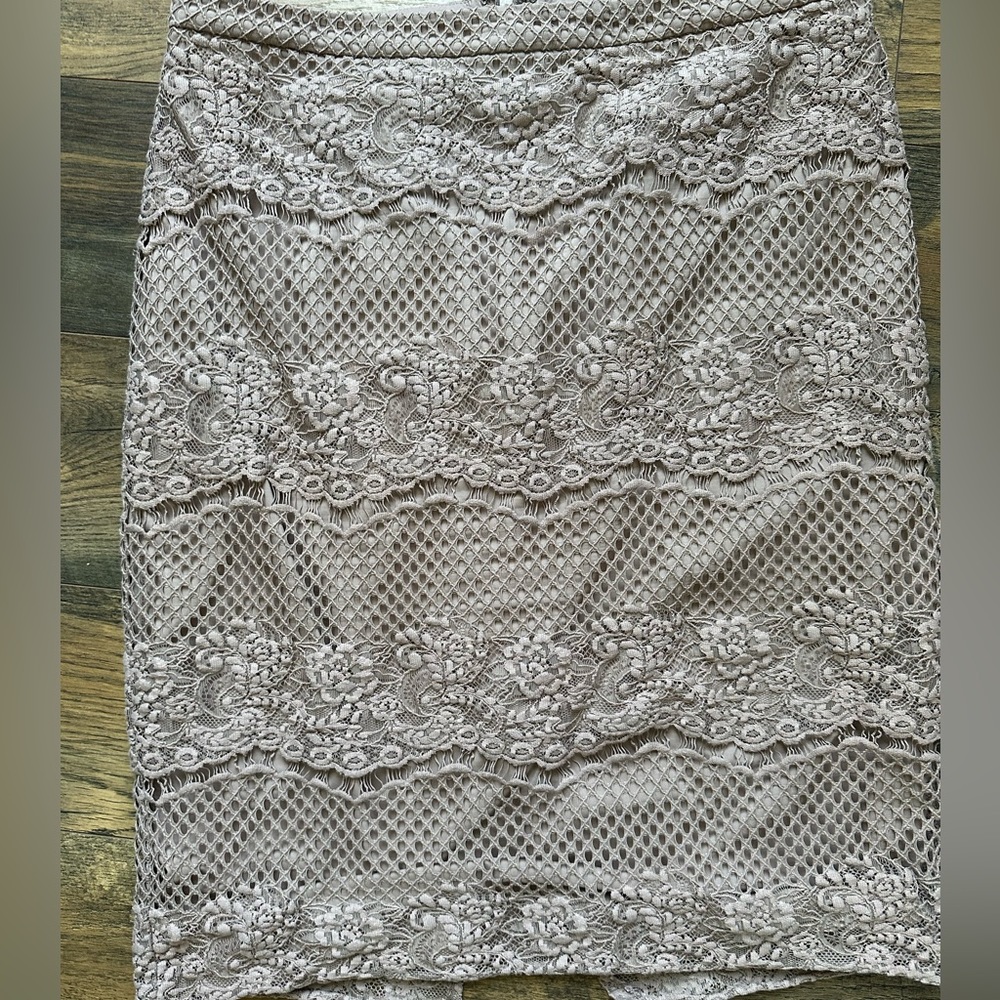 New York and Company Eva Mendez Crochet Pencil Skirt